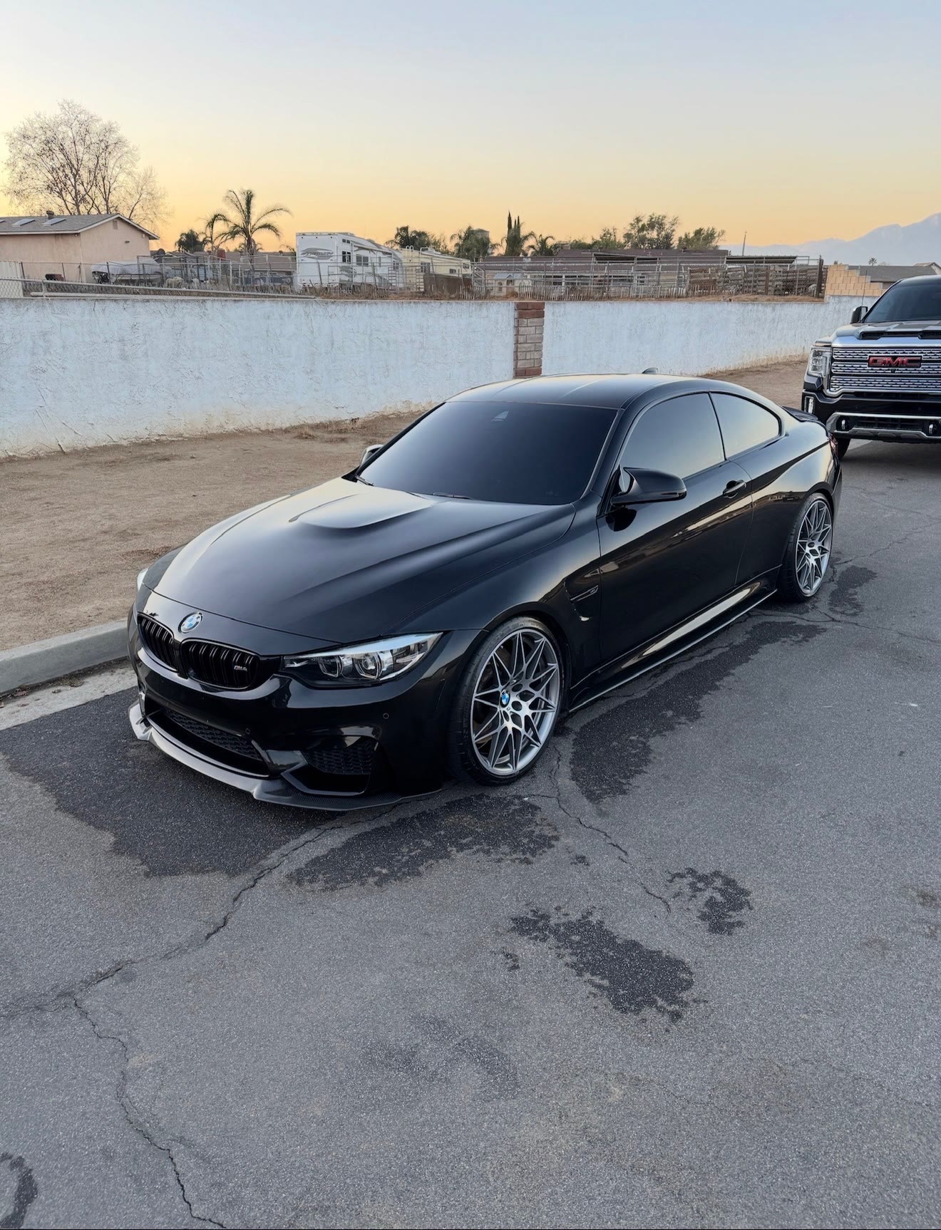 Black BMW M4 Coupe F82 after ceramic coating